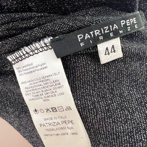 Patricia Pepe Mock-neck Black Sparkle Long sleeve Women’s Top Sz EUR 44 - Picture 4 of 8